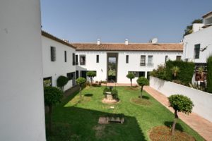 A view of a semi detached Villa courtyard near Alicante.