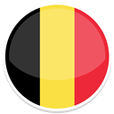 The flag of Belgium in a circle, showcasing testimonials.