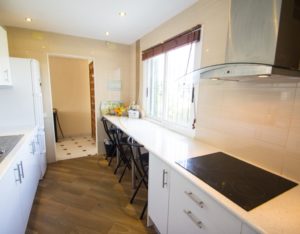 A wooden floor in a semi detached Villa near Alicante.
