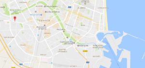 A map showing the location of a city with affordable housing options.