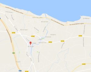 A map showing the location of El Verger, Alicante.