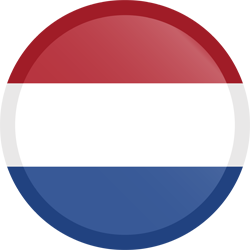 The flag of Netherlands showcased in a circular format.