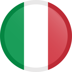 The circular representation of the Italian flag.