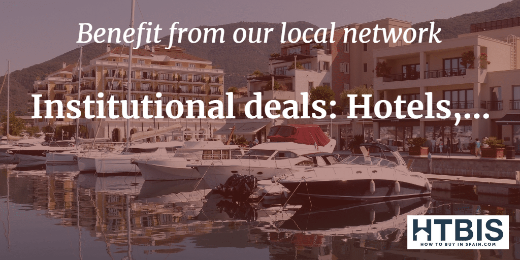 Benefit from our local network institutional deals in Spain.