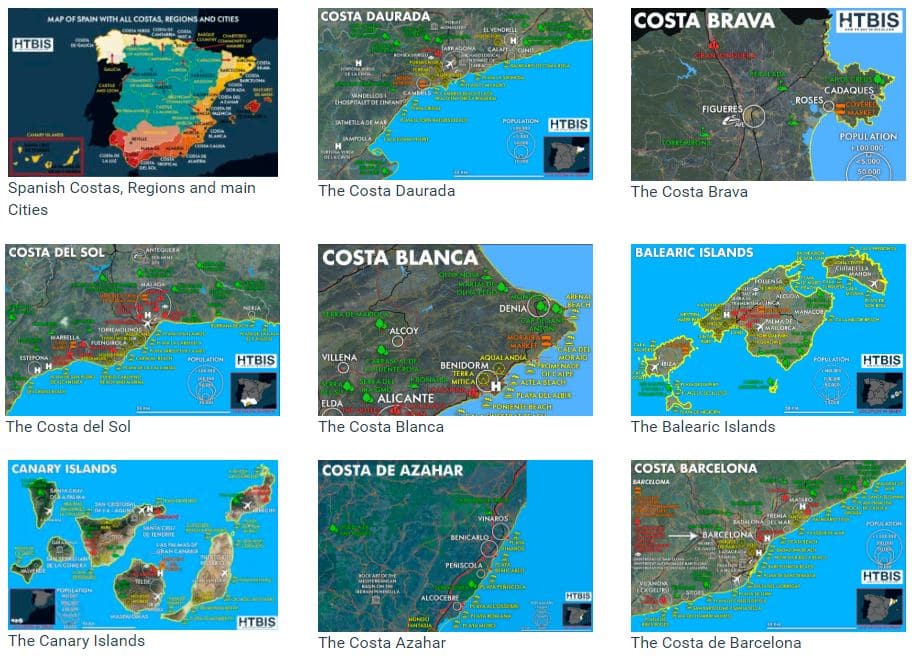 The Spanish Costas Infographics 