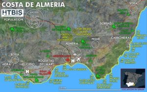 Costa de Almeria map