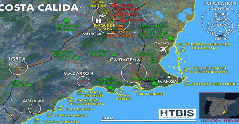 Costa Calida map