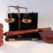 A judge's gavel and a briefcase on a white background for Spanish property acquisition.