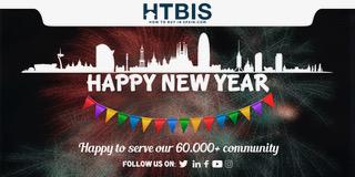 Htbis Spanish Costas banner for a happy new year celebration.