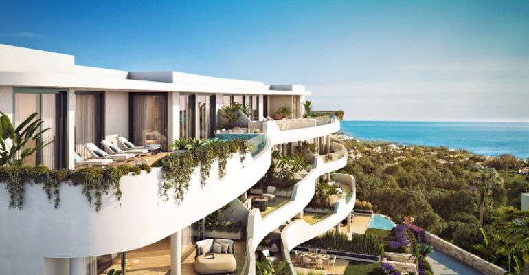 A new build apartment for sale in Malaga with ocean views.