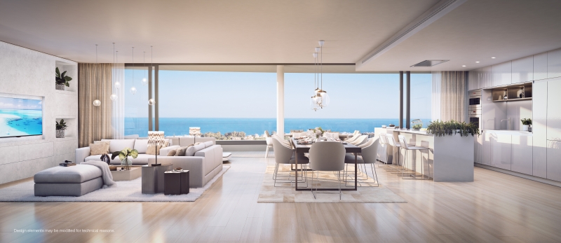 Newly built apartment for sale in Fuengirola with ocean view.
