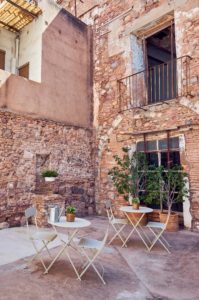 Nice terrace in an old Spanish street