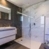 A new build apartment with a glass shower stall in Cadiz or San Roque.