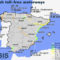 Spanish toll-free motorways map
