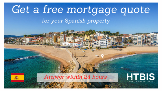 Get a free mortgage quote service for spanish properties with a coastal town backdrop.