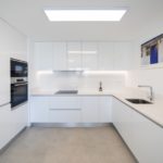 Alicante New Build Apartment with a white kitchen.