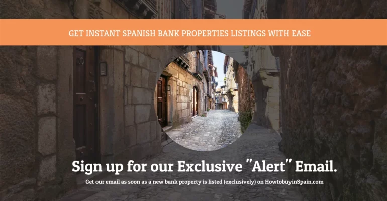 Sign up to email listing to get Spanish bank repossessions listings