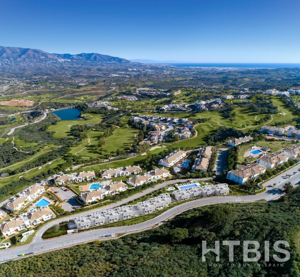 An aerial view of the Belaria La Cala resort golf course.