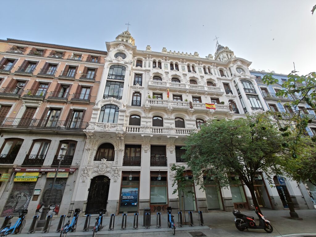 Madrid street view in historic distric